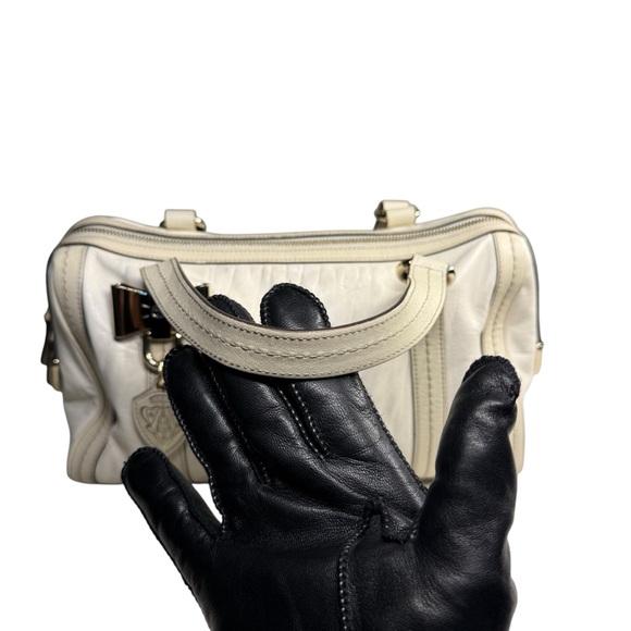 Vintage Gucci Duchessa Boston bag/purse/handbag. Cream colored. Leather. - Picture 10 of 16